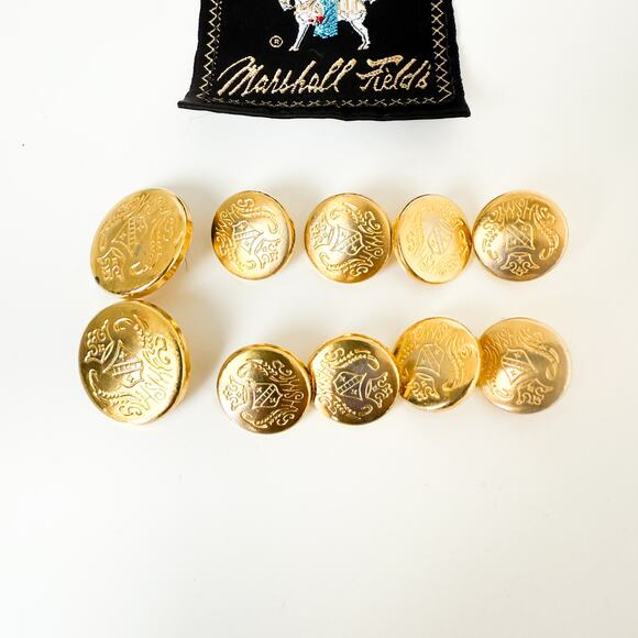 Hart Schaffer & Marx Gold Buttons Suit Blazer Replacement - Lot of 10 - Picture 2 of 4